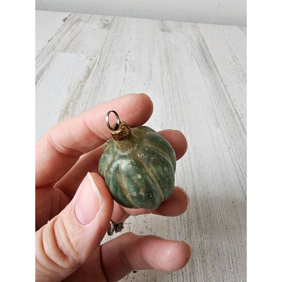 Antique glass ornament green german ? Xmas tree - Picture 5 of 8